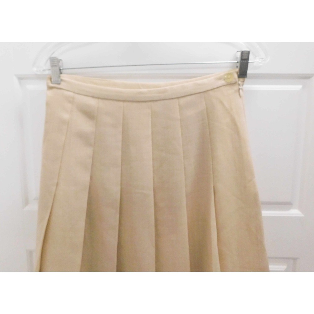 ROBERTA DI CAMERINO Beige Pleated Skirt 28 waist - Picture 2 of 6